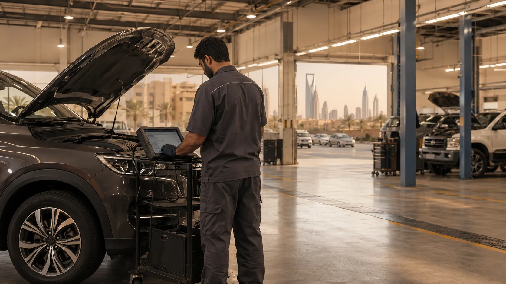فحص كمبيوتر وكهرباء السيارات في الرياض